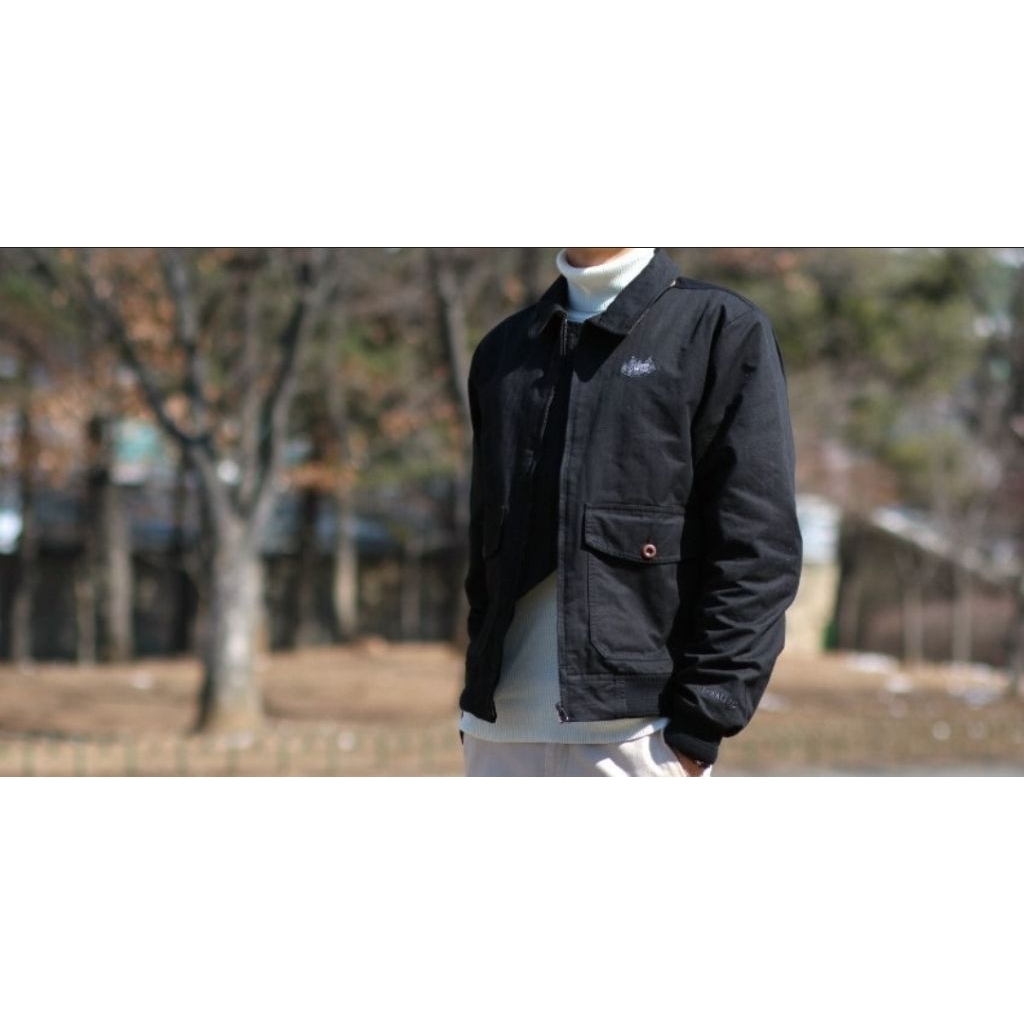 SWIB Casual kasual work jacket bomber jacket kanvas tebal kaku