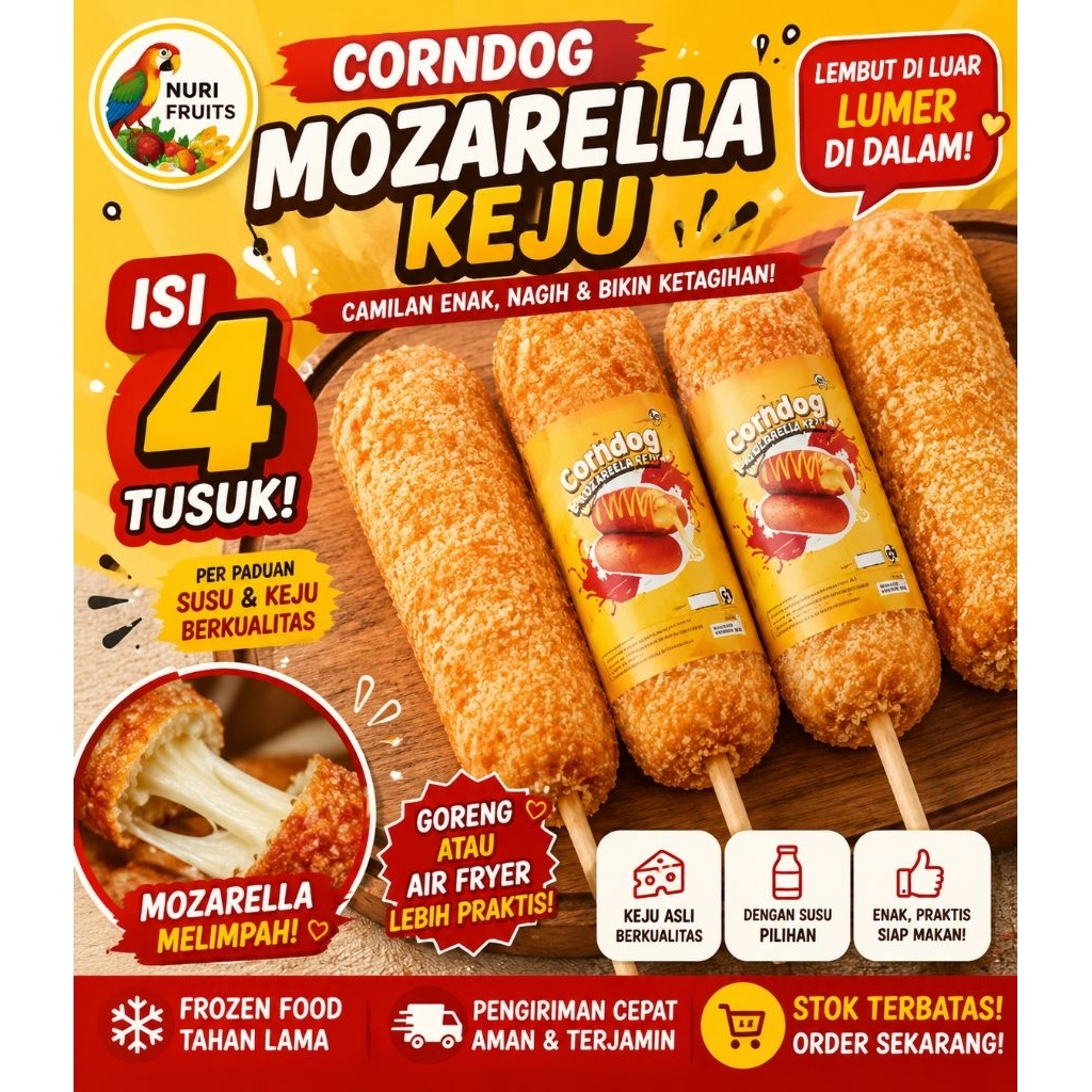 corndog mozarella|corndog full mozarella|corndog keju|aneka cemilan bandung