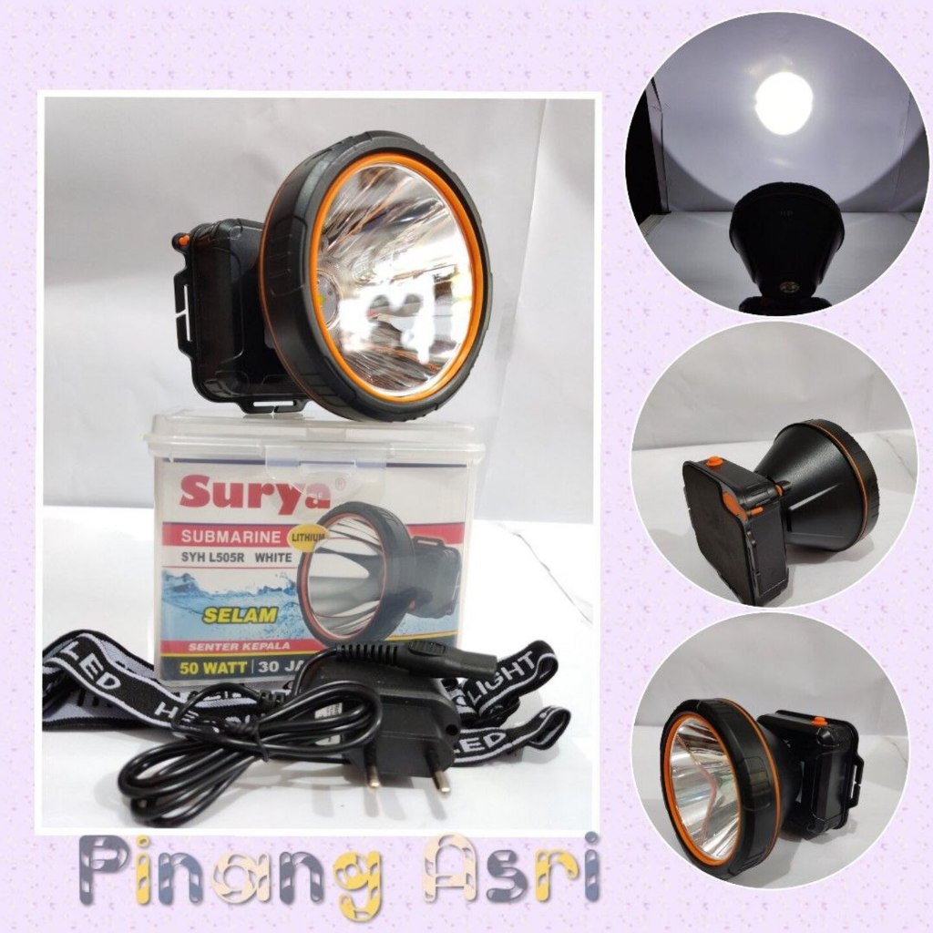 Senter Kepala Surya Ultralite 5w 15w 20w 30w 100w 150w / Senter Kepala Surya Selam 33 watt 50 watt