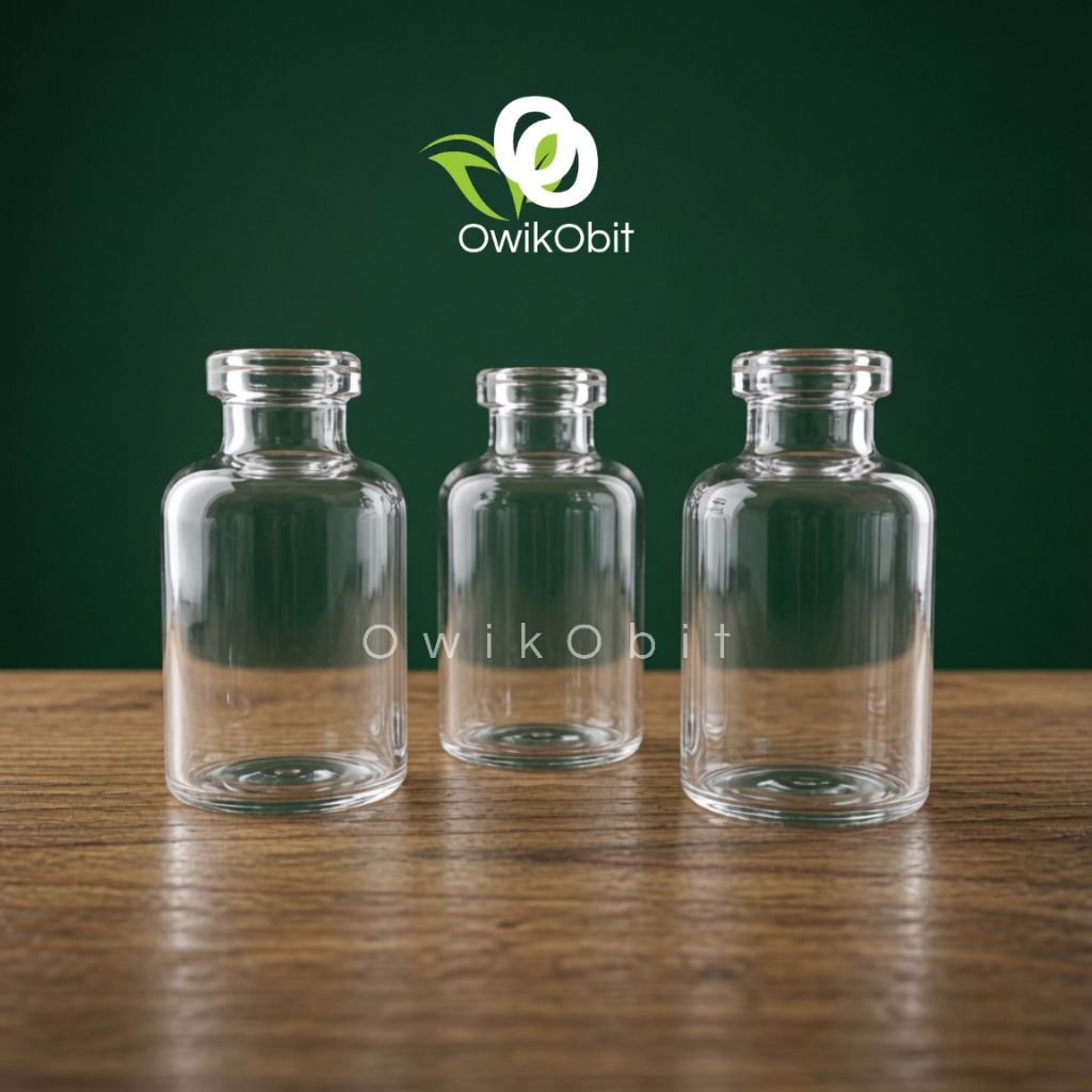 (PAKET 100pcs) BOTOL VIAL KACA 7ml Botol Pinisilin Botol Tester TANPA  TUTUP