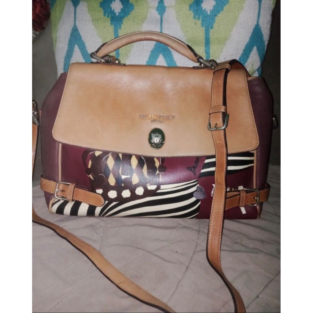 tas kulit asli beanpole