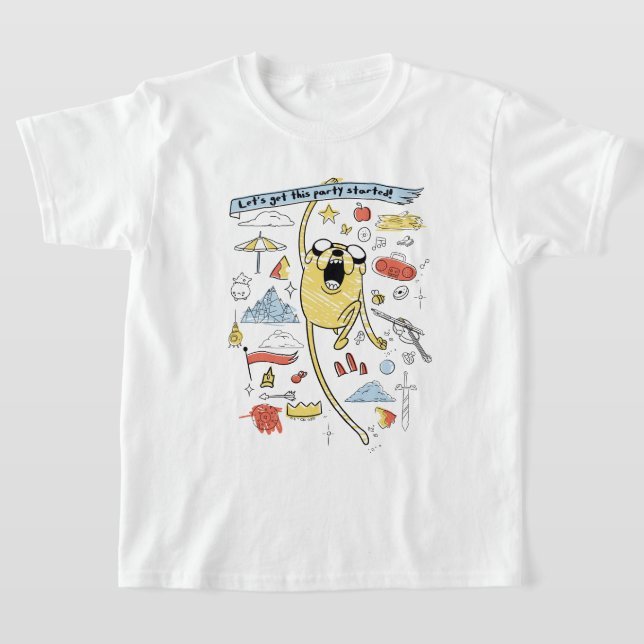 Adventure Time Party Jake Sketch T-Shirt