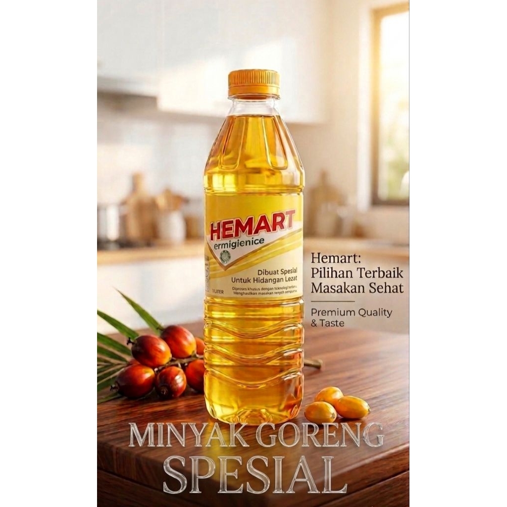 Minyak goreng Hemart isi 500ml, minyak goreng kelapa sawit murah,higienis dan spesial