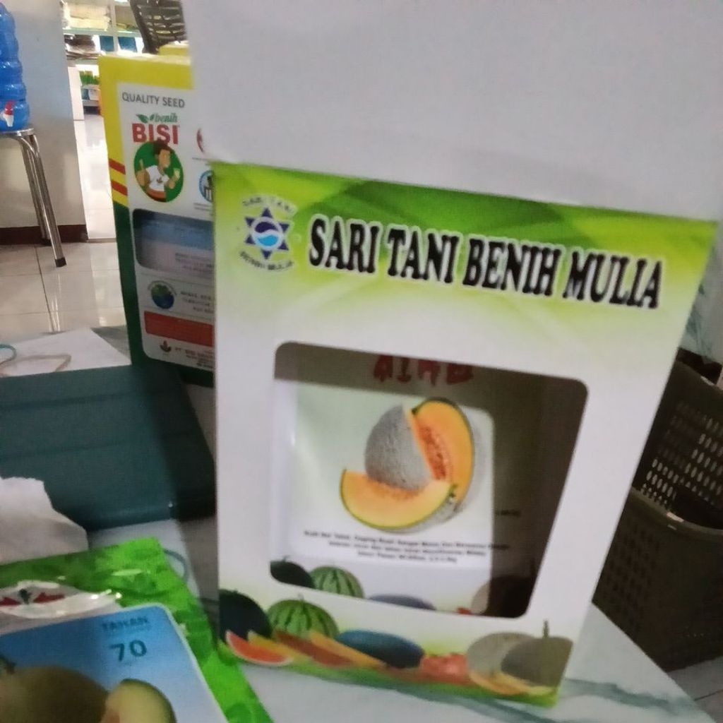 Benih Bibit Melon Aiko F1, Buah Jumbo besar, Isi 500 Butir Kadaluarsa. 2028 (Terbaru) - Benih Sari T