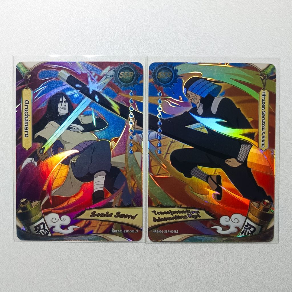 Kartu Naruto Kayou SSR (1 Set) Orochimaru vs Hiruzen | ENGLISH