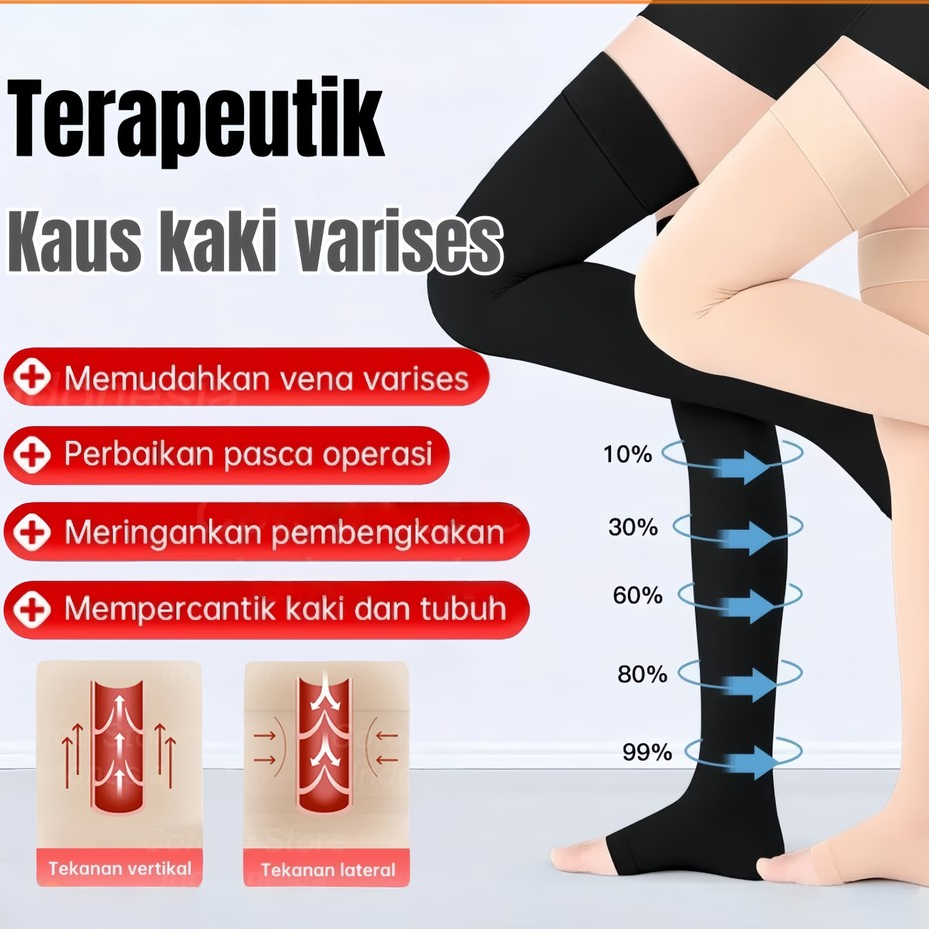 Kaos Kaki Kompresi Varises Untuk Kaki Bengkak Wanita Pria Stocking Varises/Tocking Varises Ccl 2