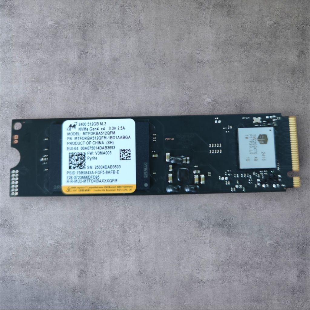 micron 2400 NVMe SSD