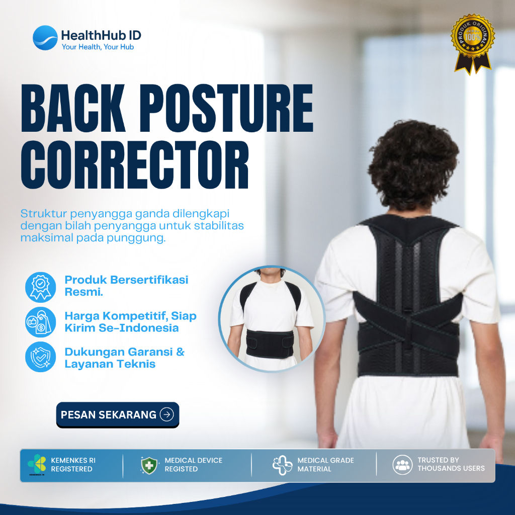 Back Posture Corrector Untuk Pria & Wanita Nyaman SXL