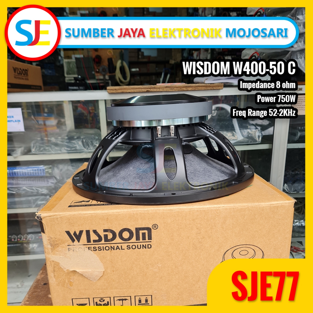 Speaker Wisdom 15 inch W400 50C / Speaker Komponen Wisdom 15 inch W400 50C