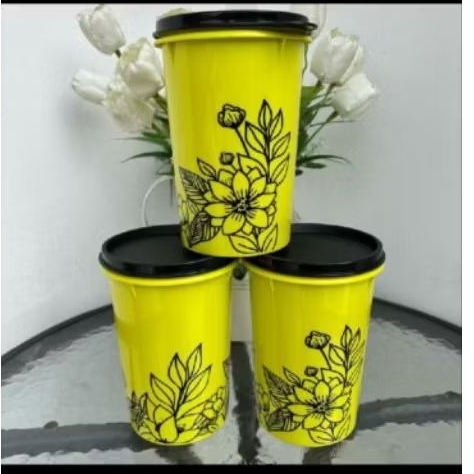 toples motif daun tupperware 1L / pcs