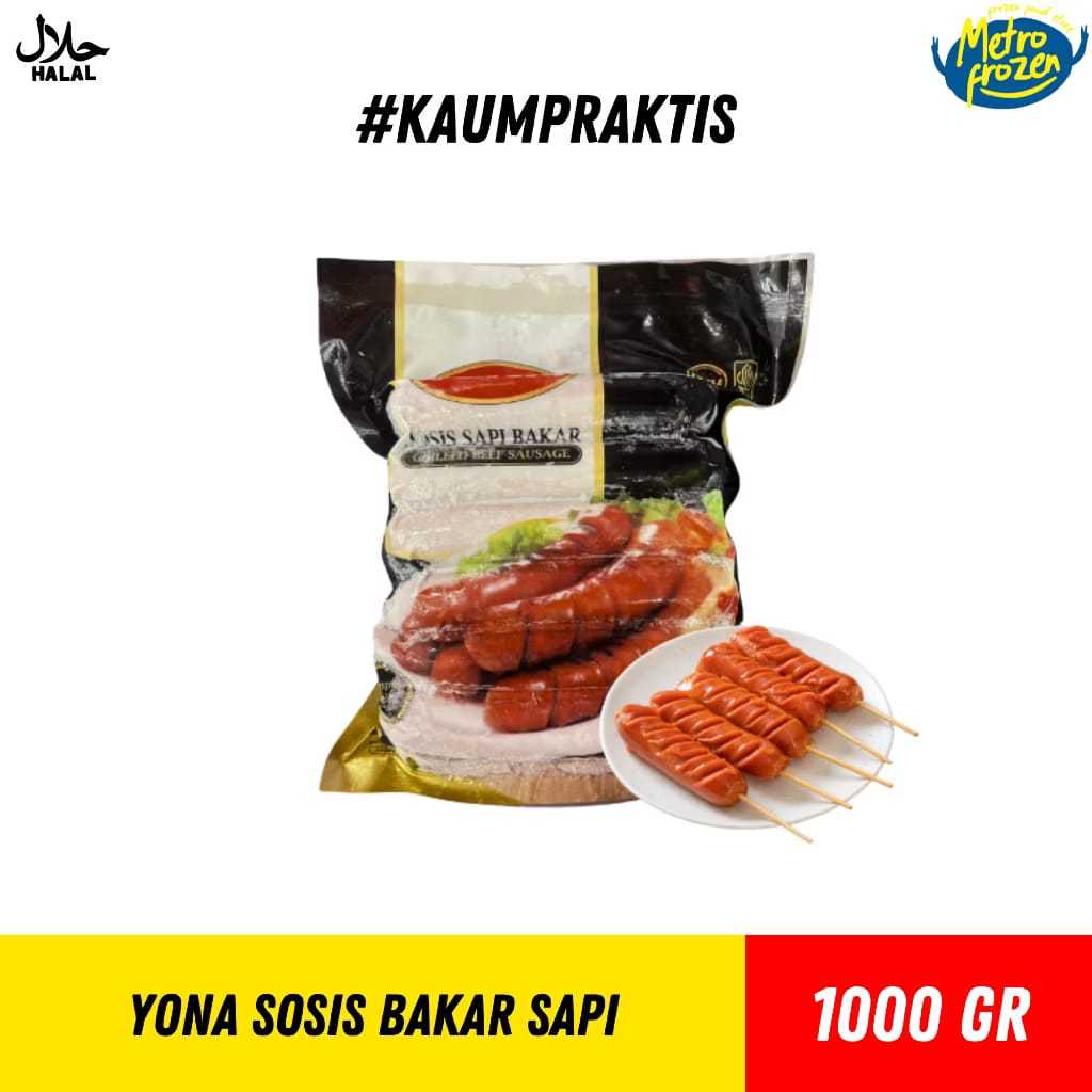 YONA Sosis Bakar Sapi 1kg //sosis bakar jumbo //sosis sapi