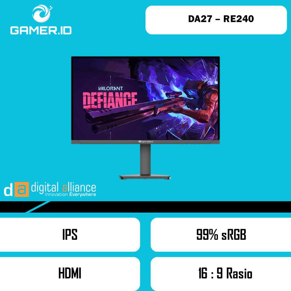 DIGITAL ALLIANCE LED MONITOR IPS PANEL 27 INCH 240HZ