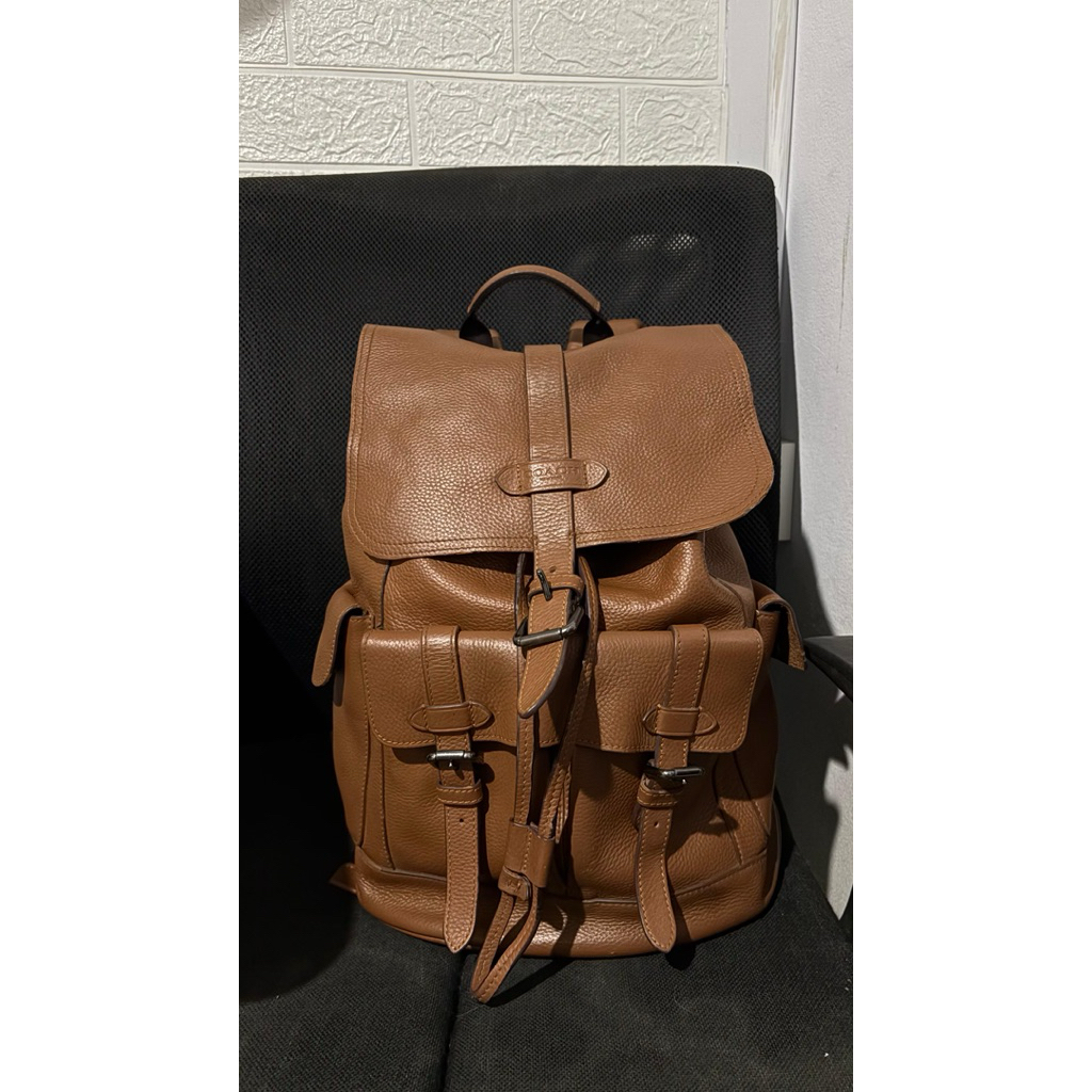 Preloved (second) coach backpack kulit asli original