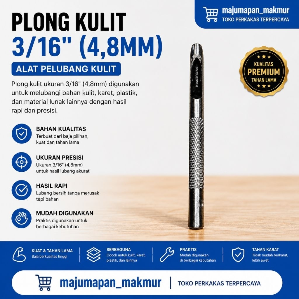 Plong Kulit 3/16" (4,8mm)