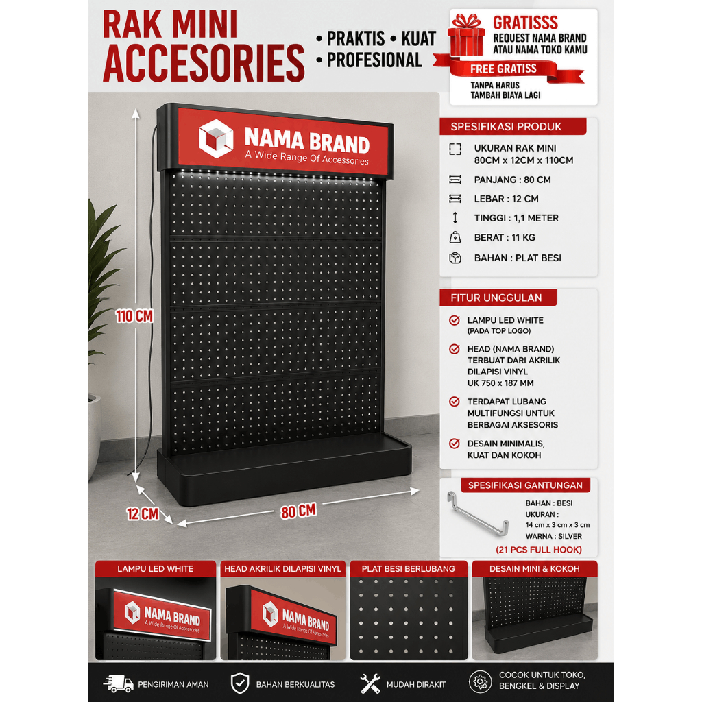 RAK AKSESORIS MINI / RAK DISPLAY MINI / RAK MINI /RAK DINDING