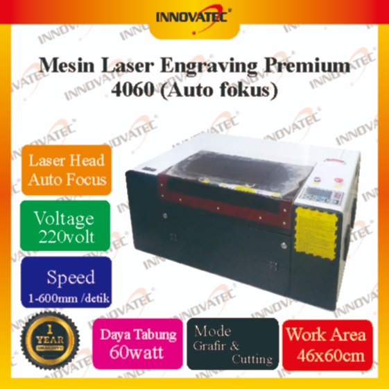 Mesin Laser Engraving Premium 6040 (auto fokus) Innovatec