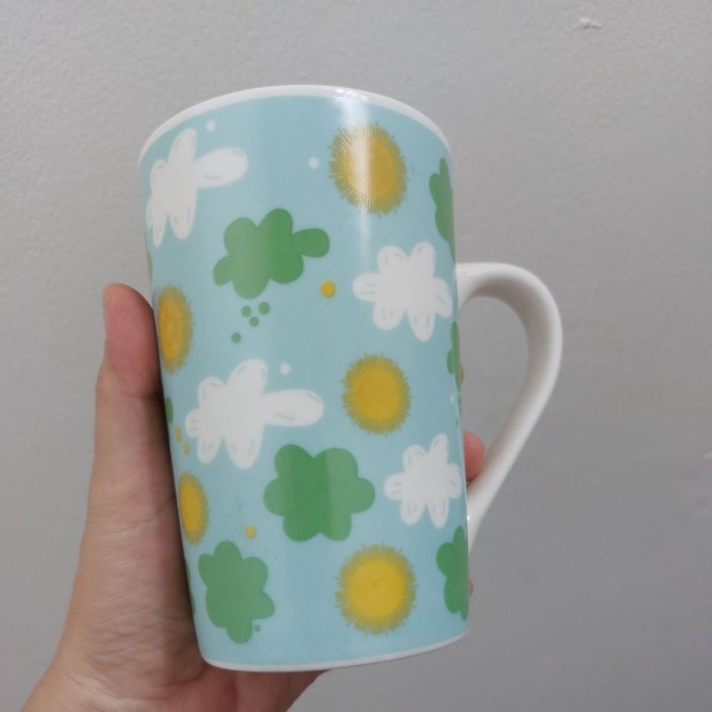 Cangkir Keramik, Gelas Keramik, Mug Keramik, Mug Motif Bunga