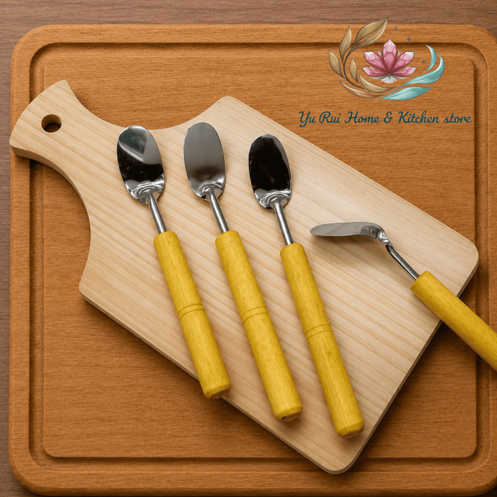 SUTIL MINI/SODET SPATULA STAINLESS KECIL/SODET KUE APEM/SUTIL KUE KECIL STAINLESS GAGANG KAYU/SENDOK
