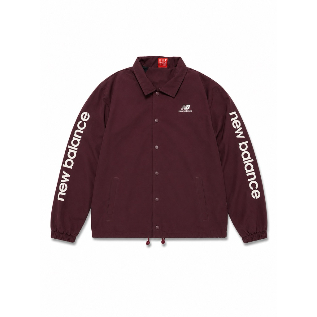 New Balance Coach Jacket Burgundy Maroon Original Size M