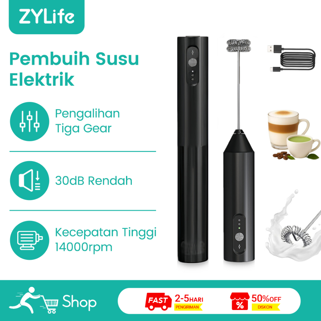 ZYLife Pembuih Susu EF-A Milk Frother 14000 RPM Mengocok Cepat Putih Telur/Susu/MPASI Pengocok Telur