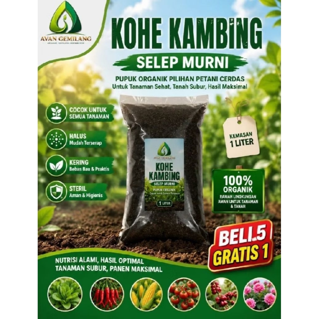 kohe kambing fermentasi 1kg