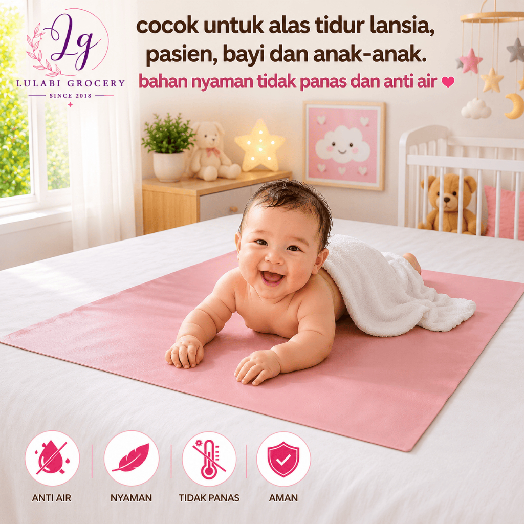 Perlak Ompol Bayi Premium Berbagai ukuran / tilam ompol bayi