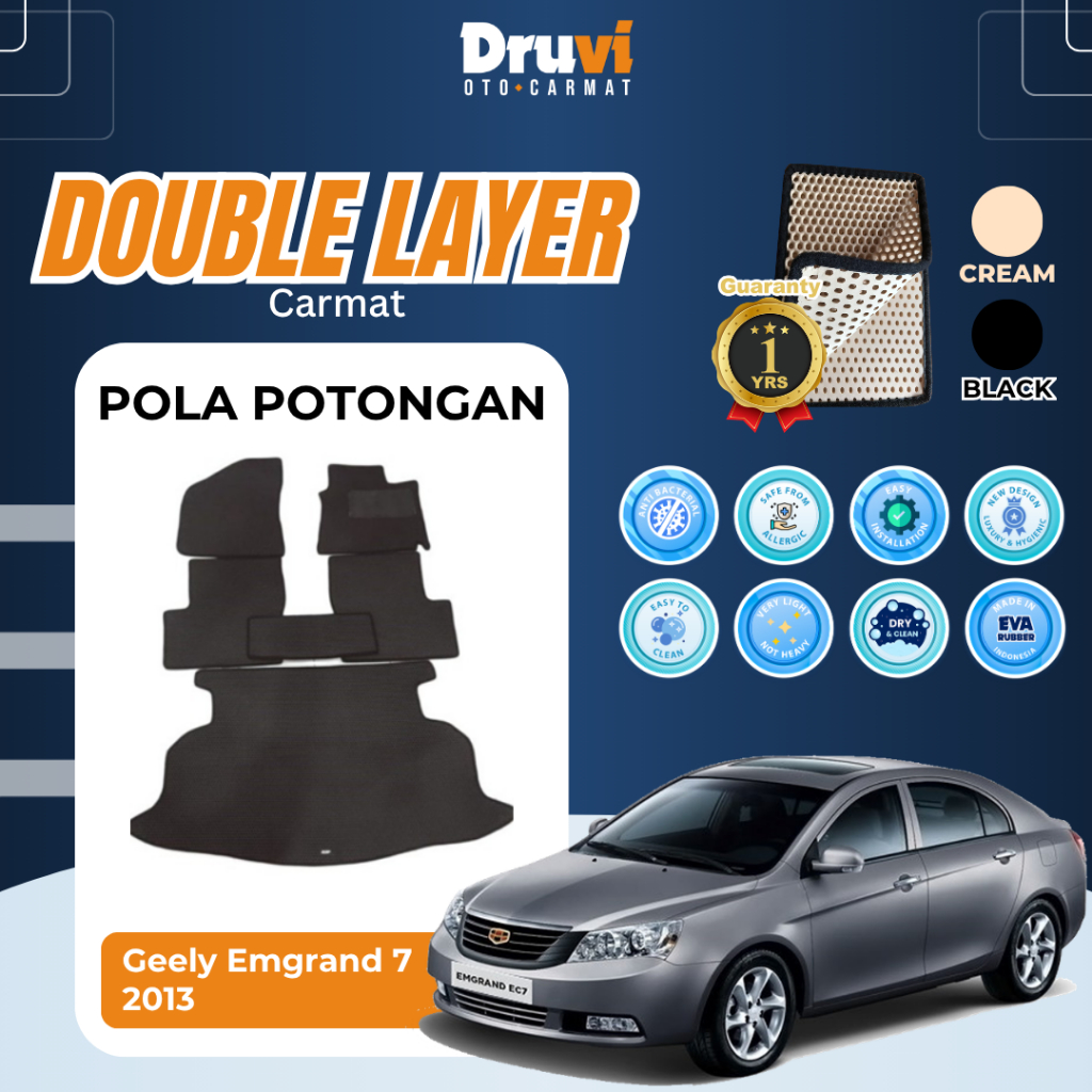 Druvi Karpet Mobil Carmat | Geely Emgrand 7 2013 | Eva Double Layer
