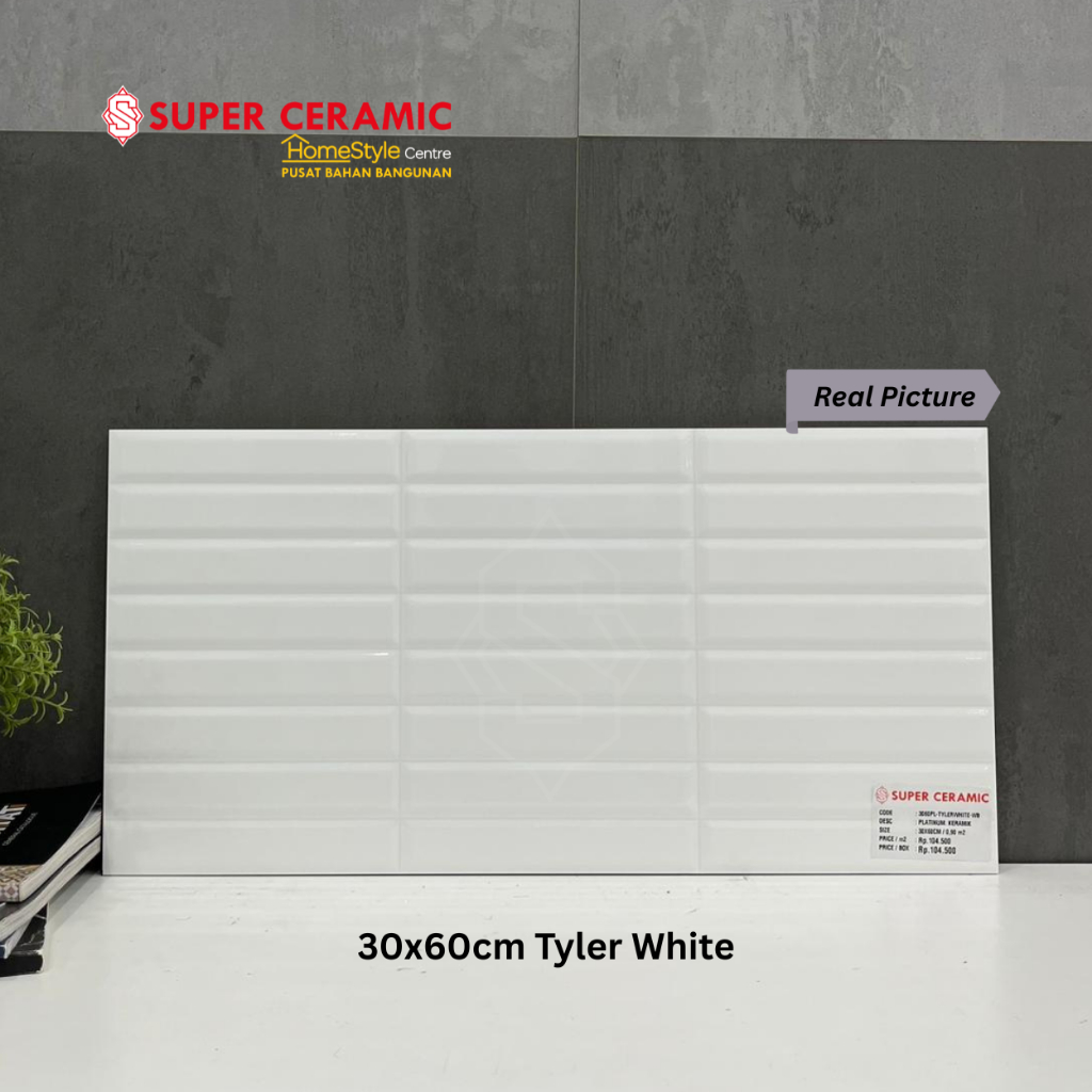 PRAKTIS PLATINUM 30x60 Keramik Dinding TYLER Series - TYLER WHITE / TYLER GREY / TYLER DARK GREY