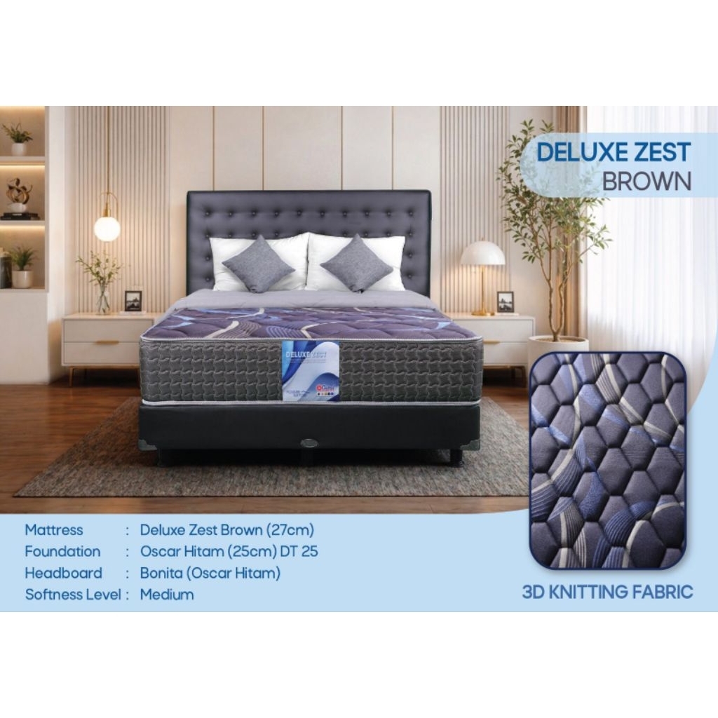 Kasur Springbed Central Deluxe 90 100 120 140 160 180 200