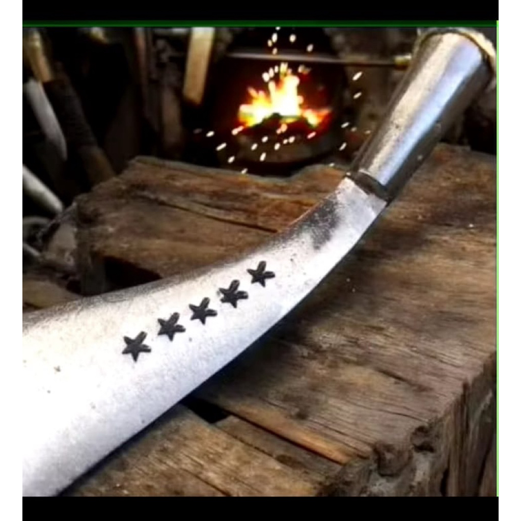 Arit rumput arit padi cap bintang lima ful baja asli