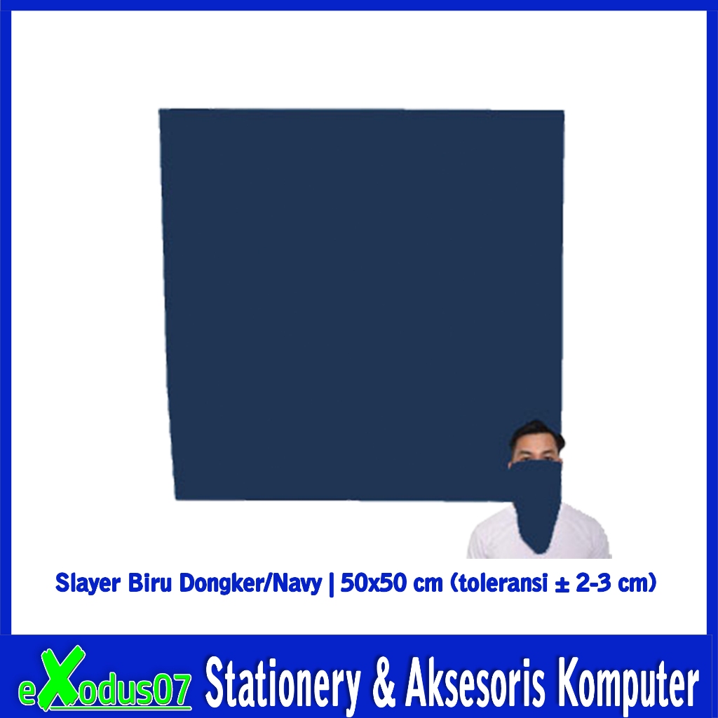 SLAYER BIRU DONGKER / BIRU NAVY POLOS UK. 50X50 CM