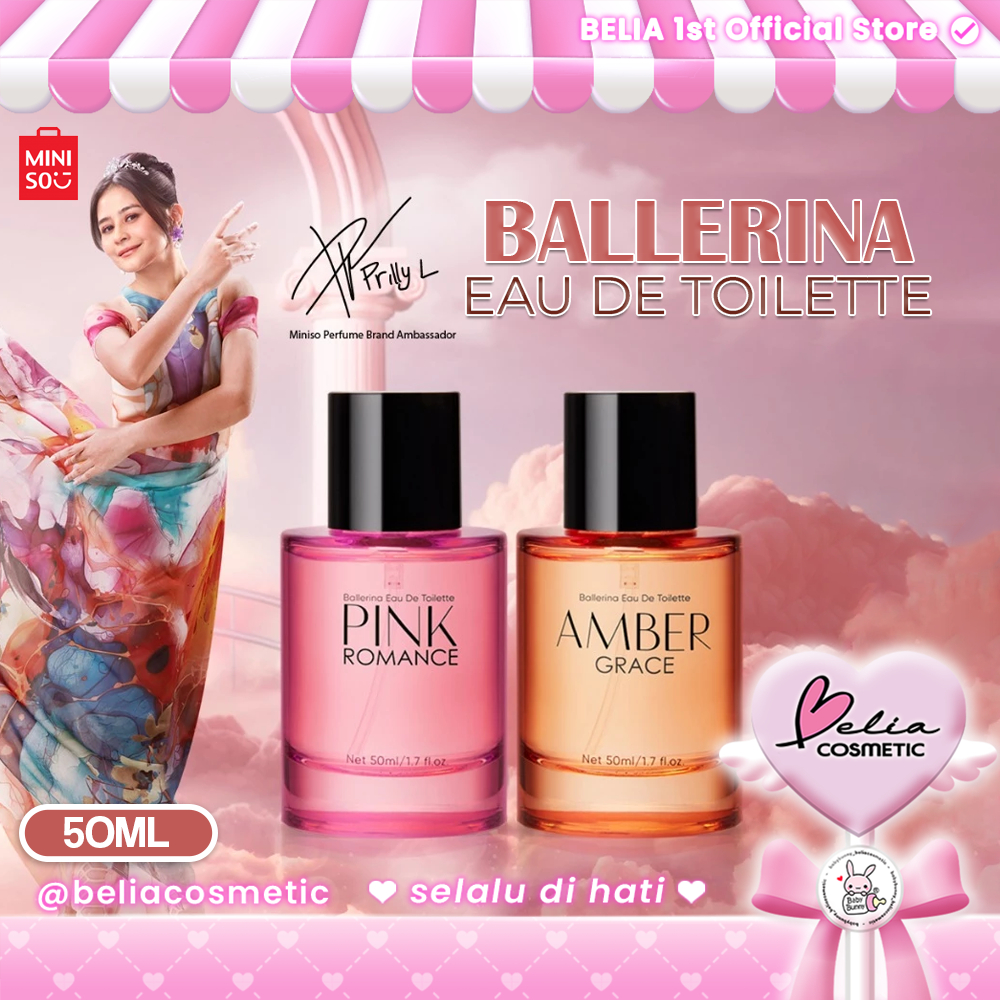 [ BELIA ] Miniso Ballerina Eau De Toilette Parfum Wanita 50mL | Pink Romance Lady Perfume Vanilla | 
