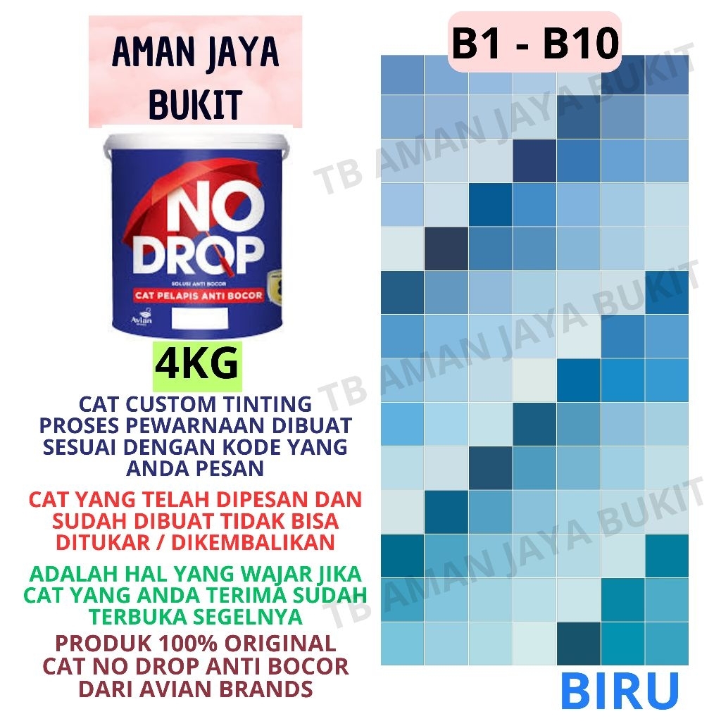 Cat No Drop 4KG Warna Biru Pakai Mesin TINTING 888 Colour Sensation (PART 1)