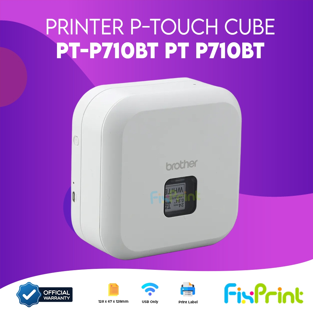 Printer Brother P-Touch CUBE PT-P710BT PT P710BT / PT P300BT Label Tape TZE Print Original | Printer