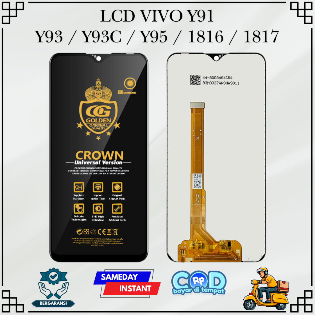 LCD VIVO Y91 / Y93 / Y93C / Y95 / 1816 / 1817 FULLSET TOUCHSCREEN COMPLETE
