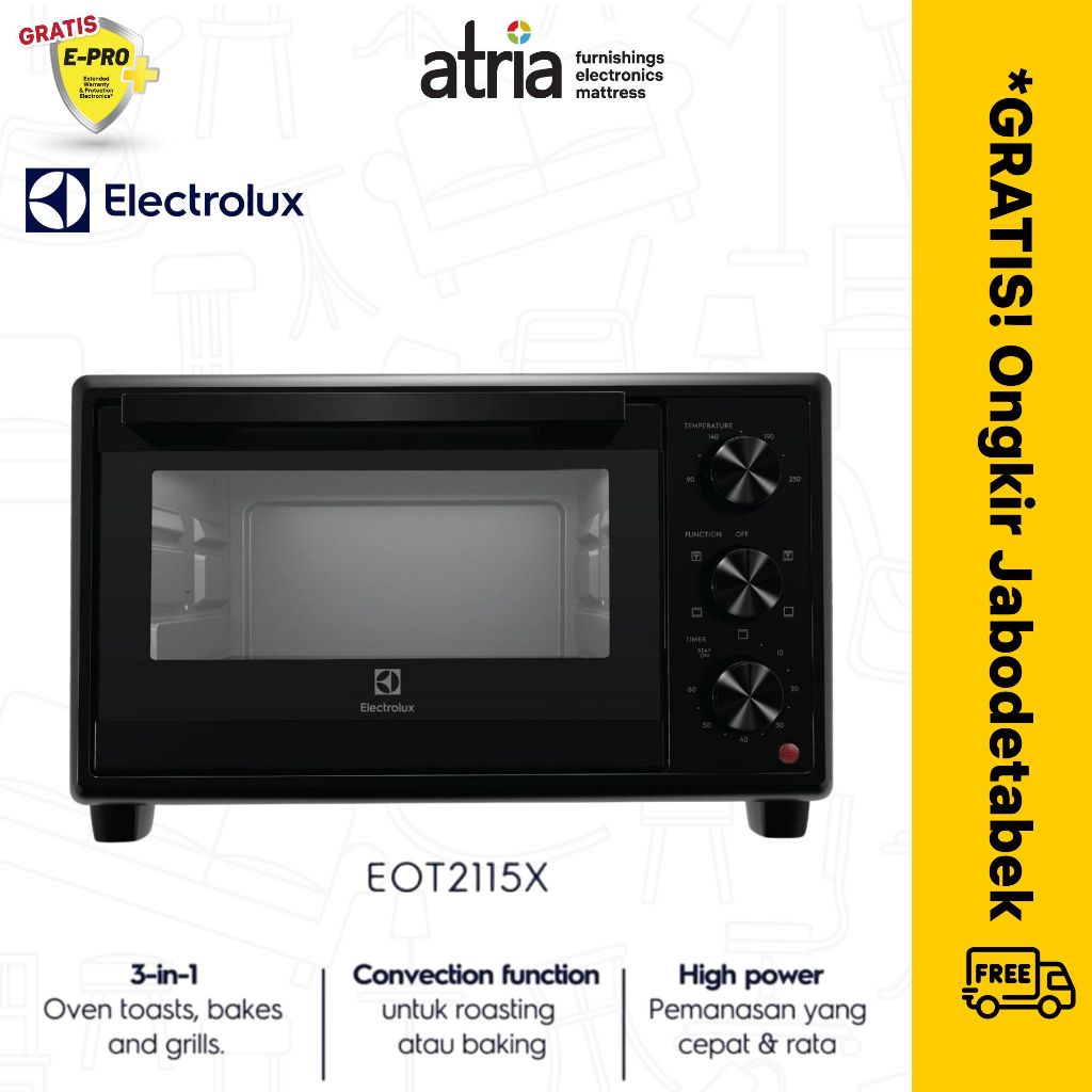 ELECTROLUX EOT2115X TOASTER GARANSI