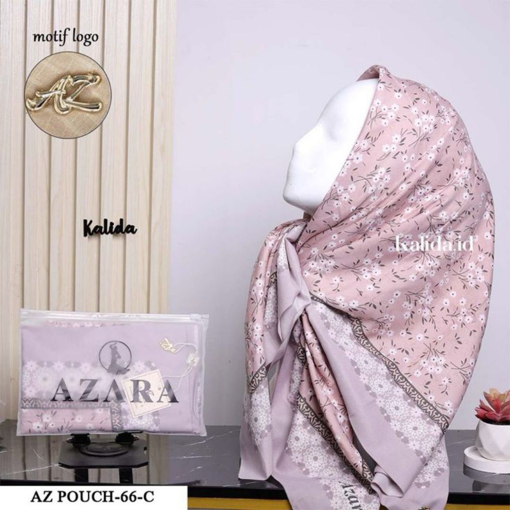 Azara Motif Logo Pouch Grosir Hijab Azara Motif Segiempat Premium Dubai Uk 110X110