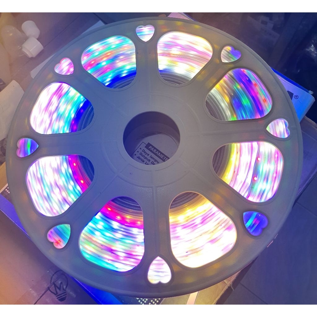 lampu led strip selang warna warni berkedip set