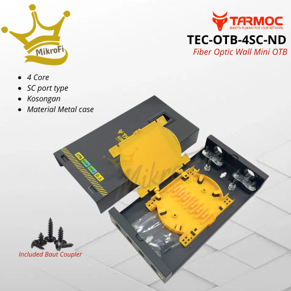 Tarmoc Fiber Optic mini OTB 4 Core SC | Roset FO Besi 4C Kosongan
