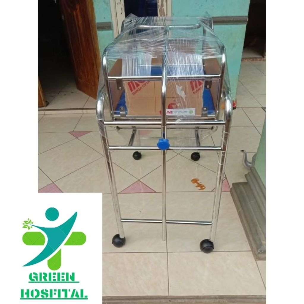 Box Bayi Tempat Tidur Bayi Baru Melahirkan Klinik Bidan Rumah Sakit STAINLESS STEEL