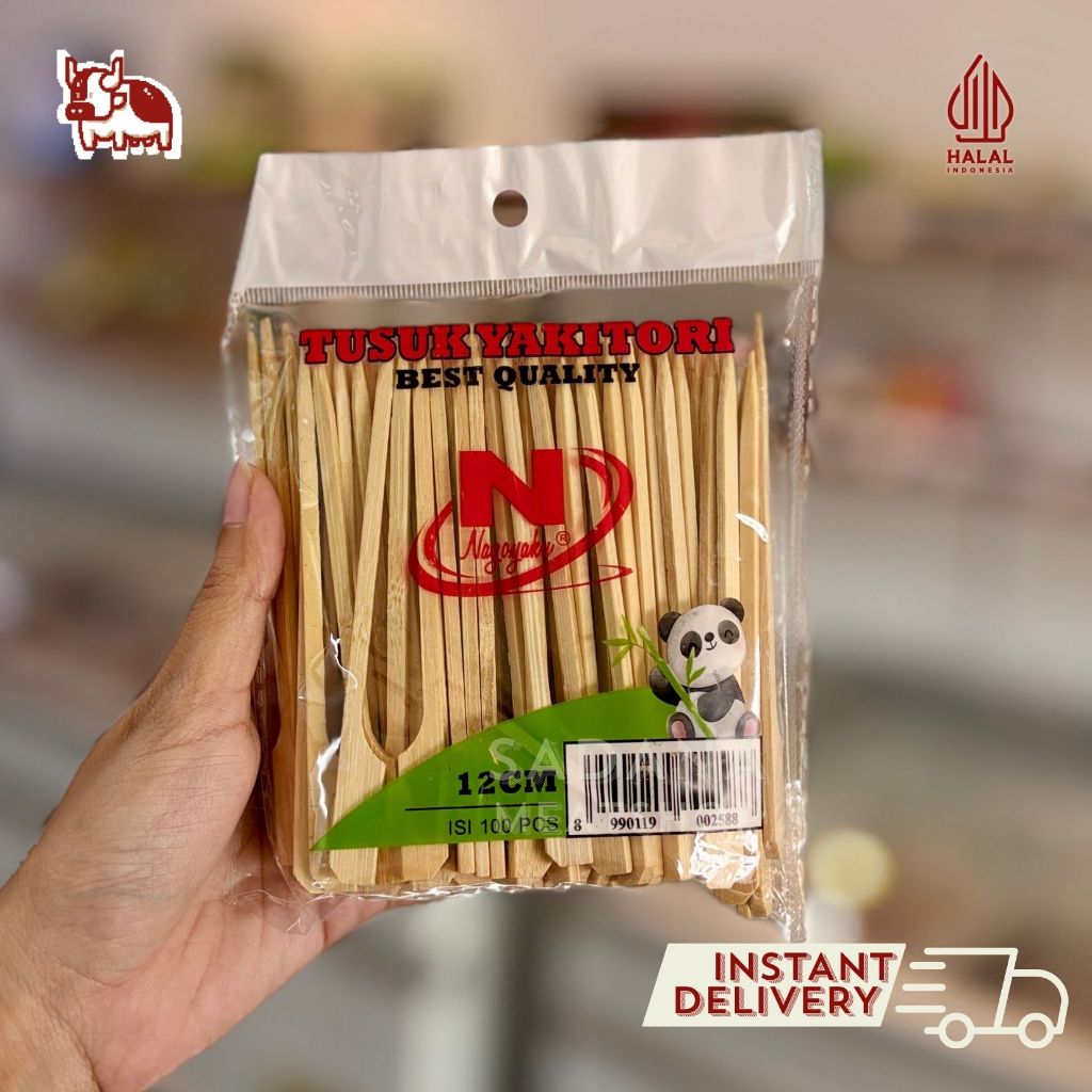 Tusuk Sate Jepang Yakitori  Tusuk Sate Dayung 12cm 15cm | 100 & 20 tusuk
