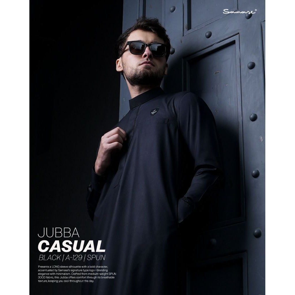 SAMASE Jubba Casual A129 Jubah Regular Pria Dewasa Lengan Panjang