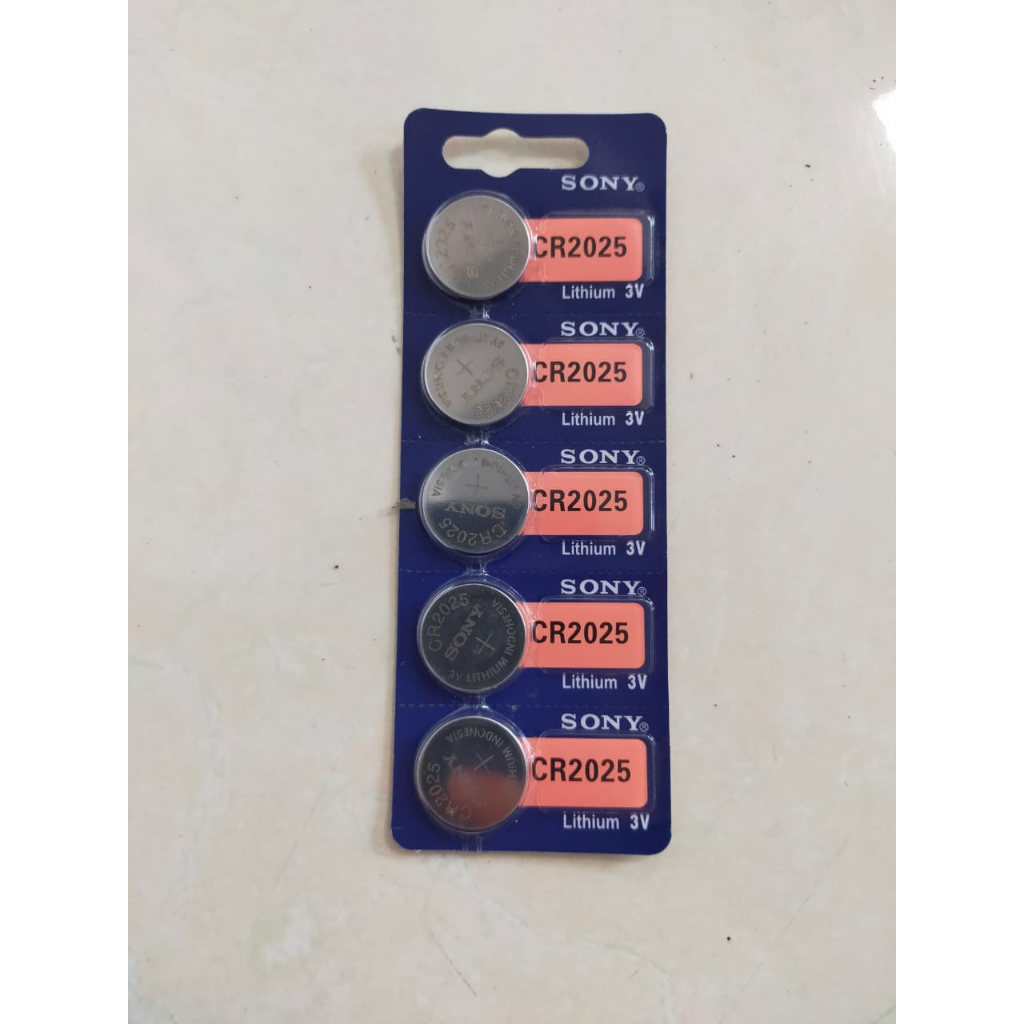 5pc Baterai Remote, Kalkulator Battery Batere Sony CR 2025 CR2025 Expired 2033