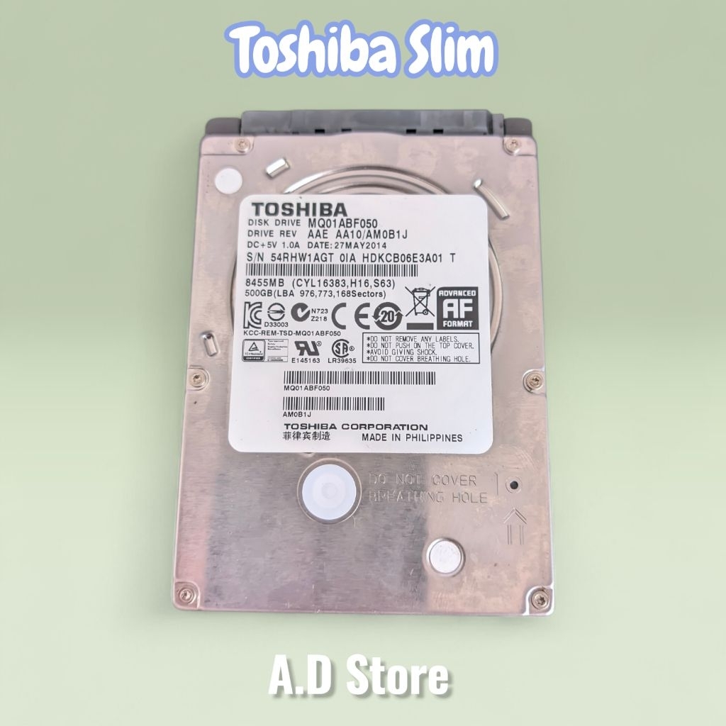 Hardisk HDD Laptop 2.5 Toshiba Slim