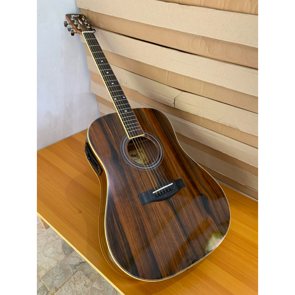Gitar Akustik Elektrik Cort Ad810 op loreng tanam besi custom