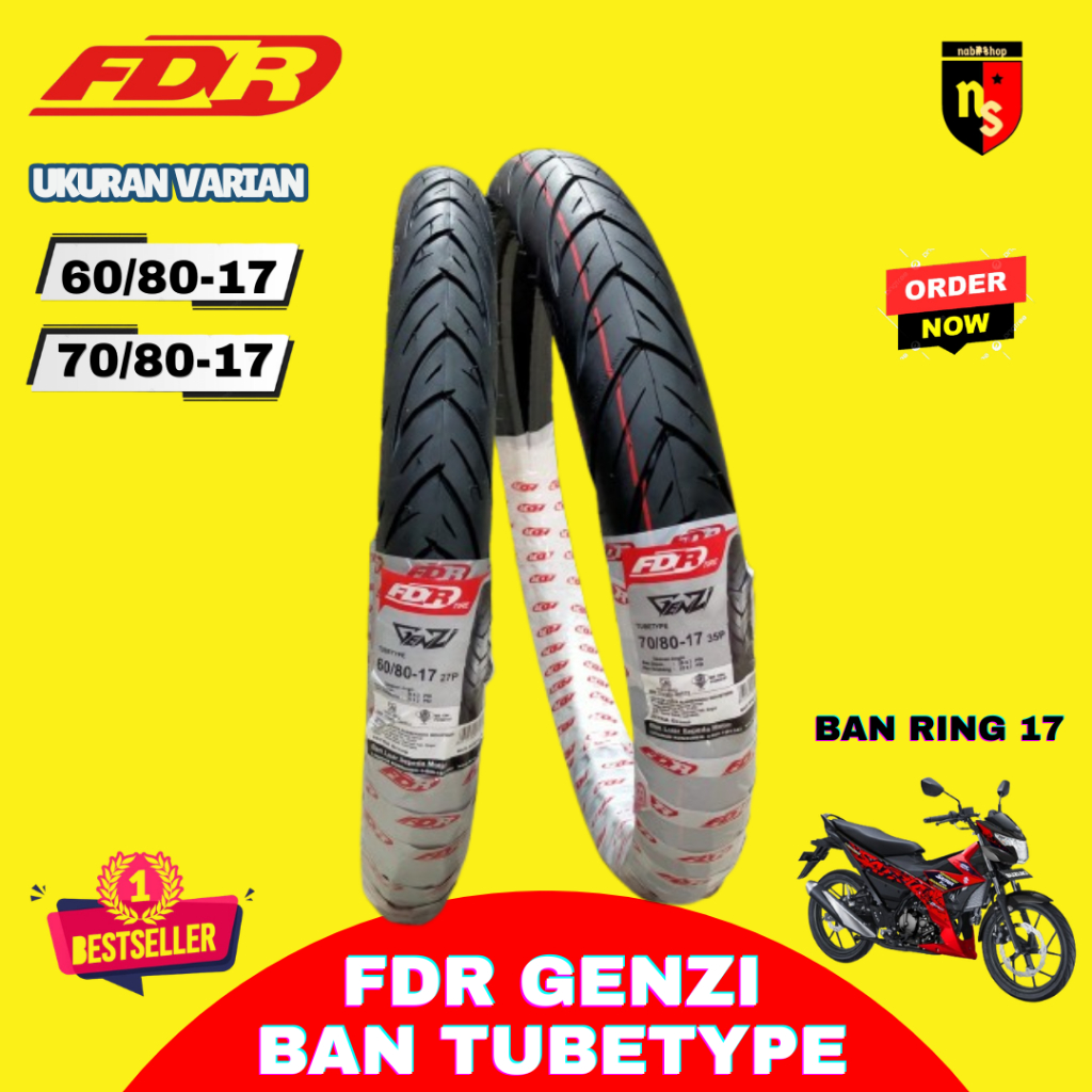 Ban Luar Fdr Genzi 70/80-17 Ban Fdr 225-17 Genzi