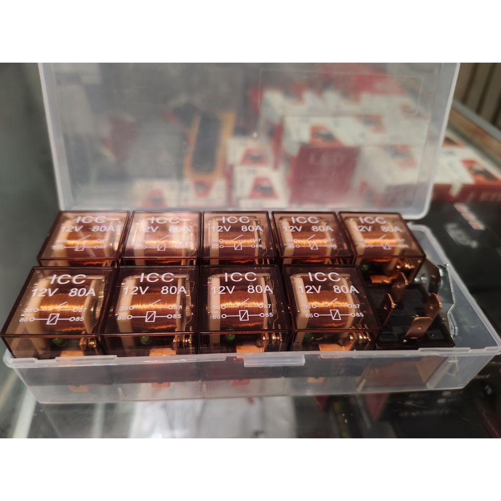 Relay 4 kaki lampu dan klakson 12 volt