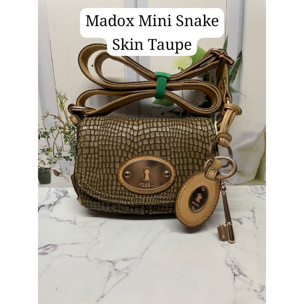 TAS MADOX MINI SNAKE SKIN TAUPE OCIL