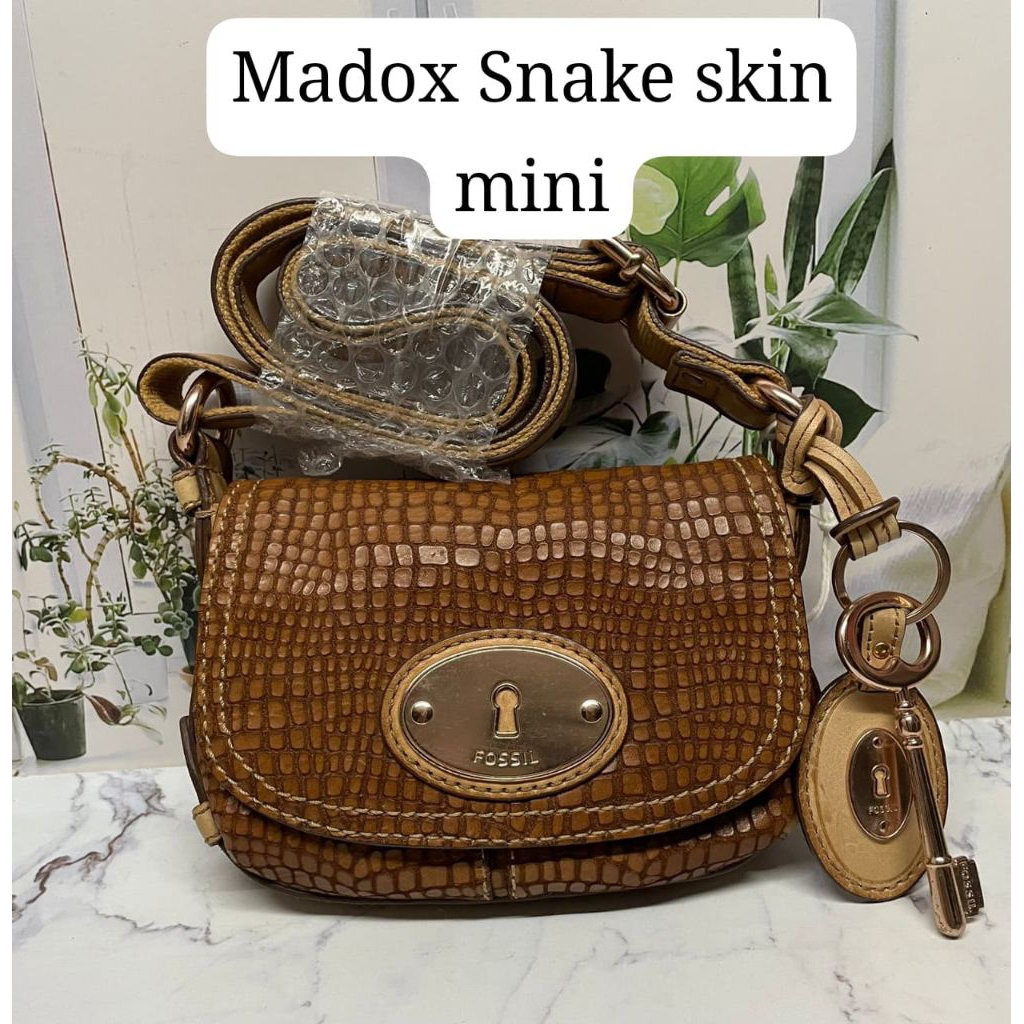 TAS MADOX MINI SNAKE SKIN COKLAT OCIL