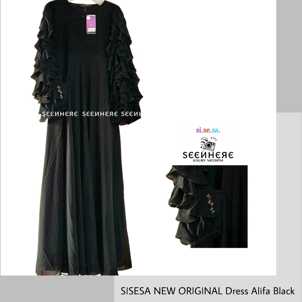 SISESA NEW ORIGINAL GUARANTEED - Dress Alifa Black (size.98/145)